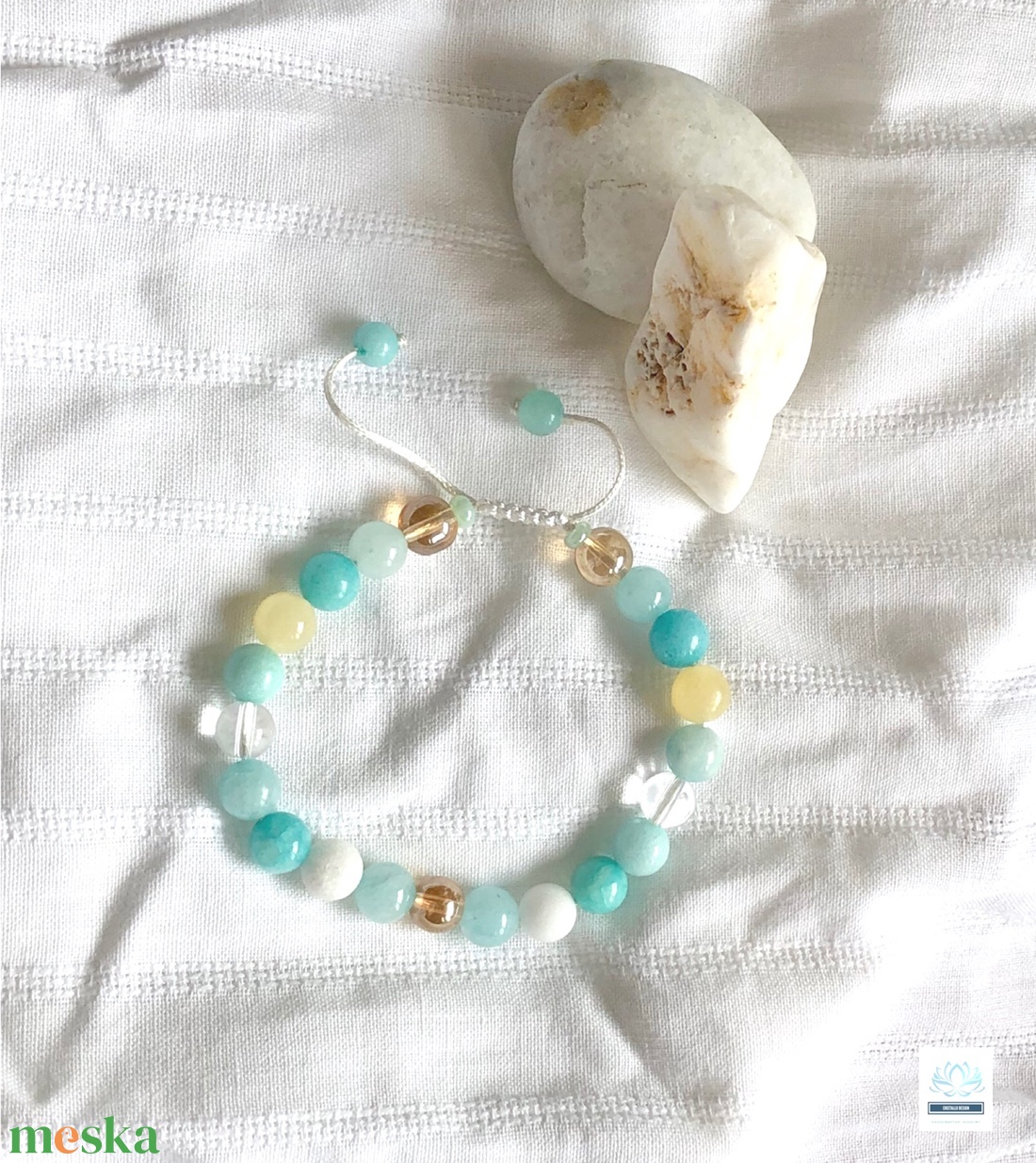 Energy női ásvány karkötő - ékszer - karkötő - gyöngyös karkötő - Meska.hu