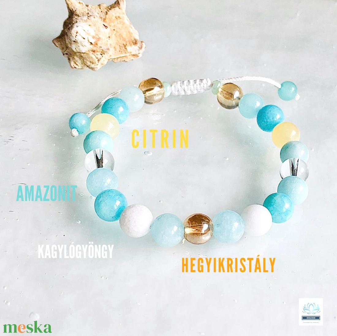 Energy női ásvány karkötő - ékszer - karkötő - gyöngyös karkötő - Meska.hu