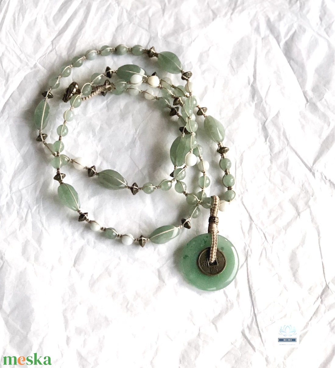 Zen női ásvány nyaklánc  - ékszer - nyaklánc - gyöngyös nyaklánc - Meska.hu