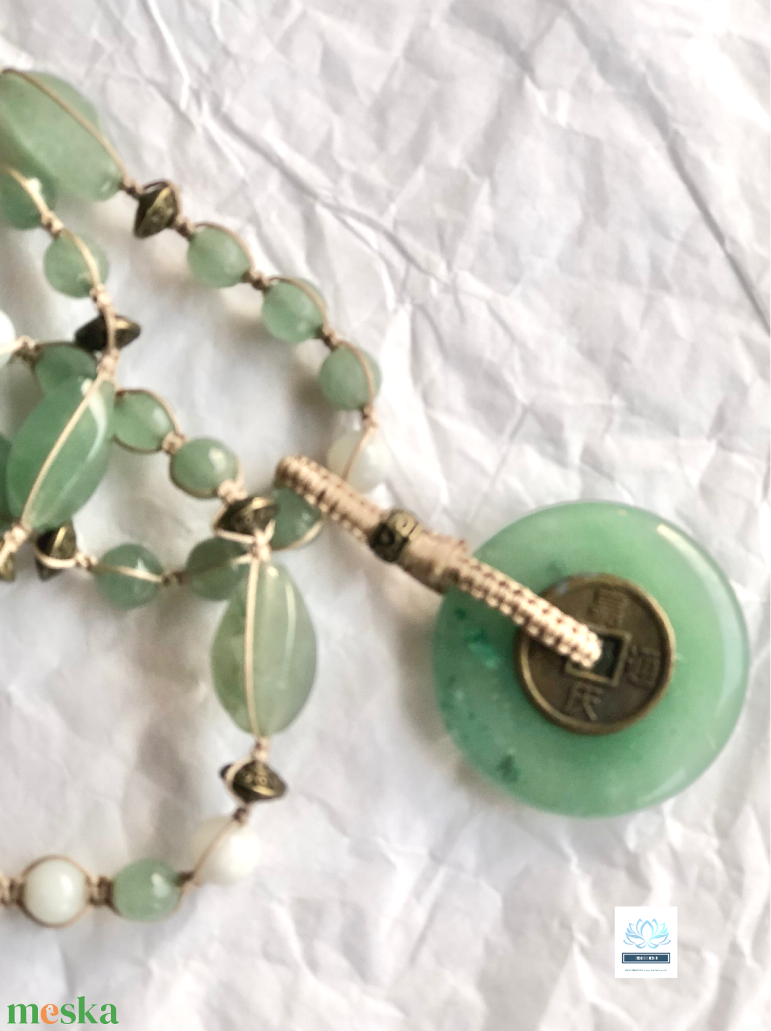 Zen női ásvány nyaklánc  - ékszer - nyaklánc - gyöngyös nyaklánc - Meska.hu