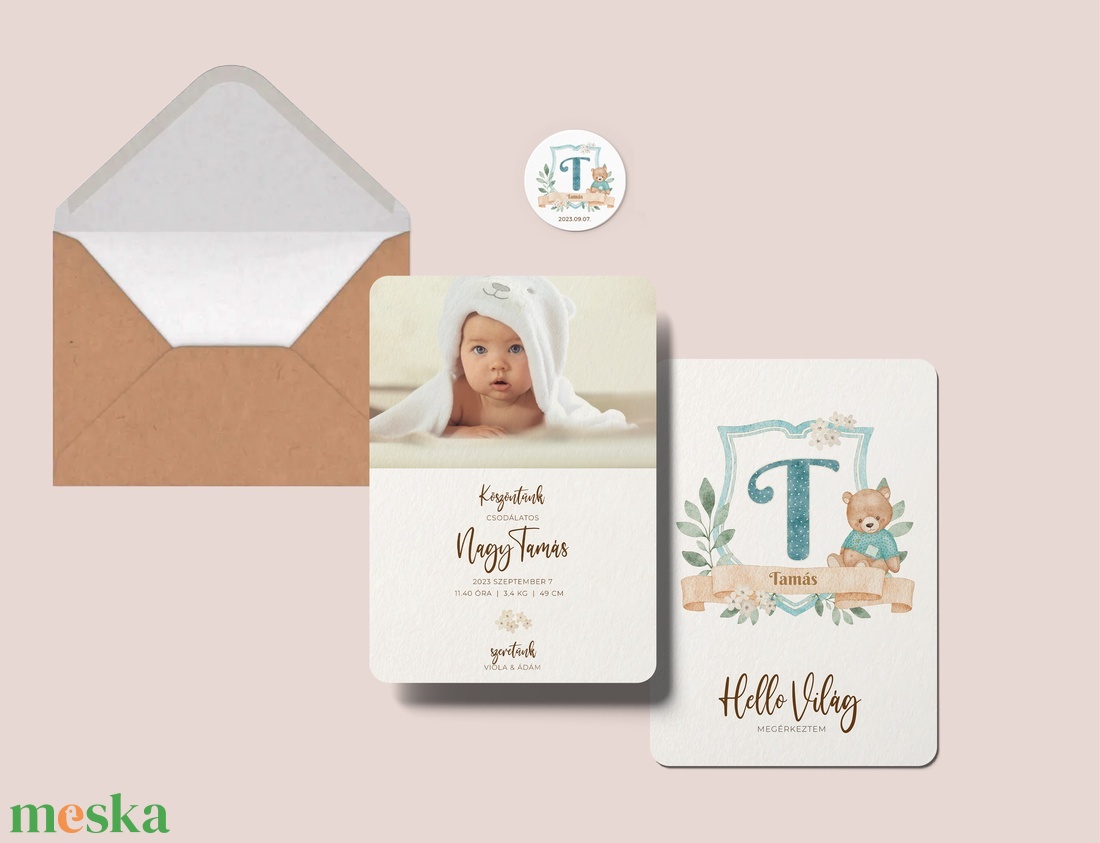 Megérkeztem babaposzter kisfiúnak, megszülettem poszter, keresztelő ajándék, újszülött ajándék babaszobába, baba címer - otthon & életmód - babaszoba, gyerekszoba - babaszoba kép - Meska.hu