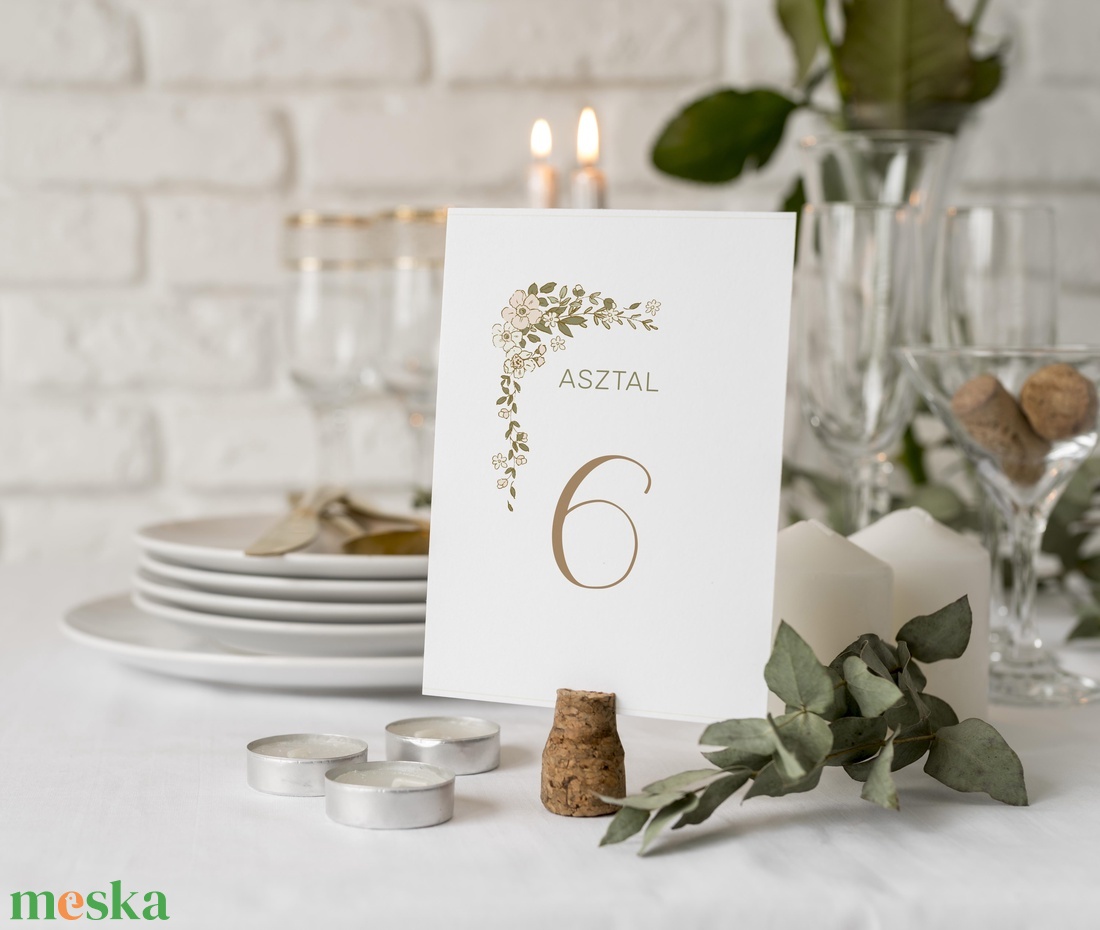 Esküvői meghívó kártya, esküvő, idővonal, képeslap, meghívó, virágos, vintage  - esküvő - meghívó & kártya - meghívó - Meska.hu