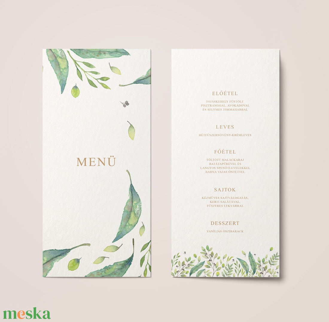 Esküvői kinyitható meghívó kártya, virágos, bohó esküvő, Oliva - esküvő - meghívó & kártya - meghívó - Meska.hu