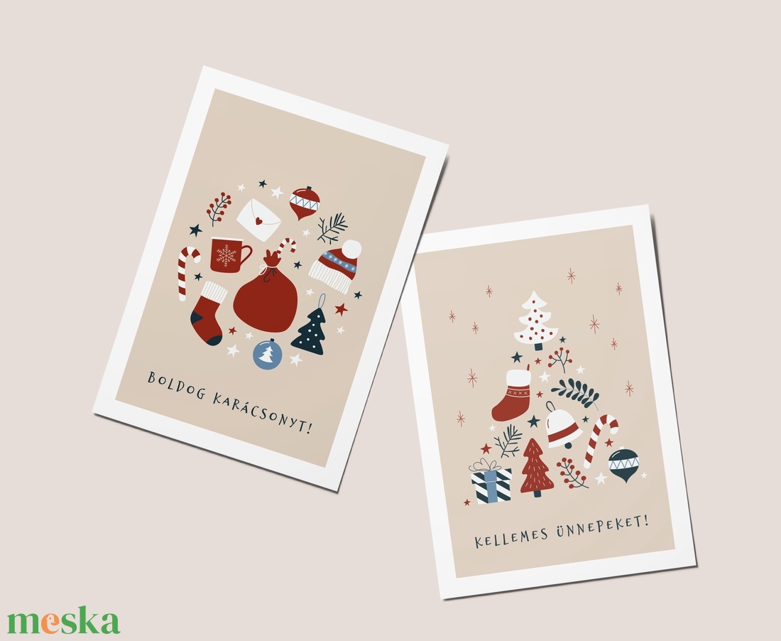 Karácsonyi képeslap, ünnepi üdvözlőlap, organic - karácsony - karácsonyi ajándékozás - karácsonyi képeslap, üdvözlőlap, ajándékkísérő - Meska.hu