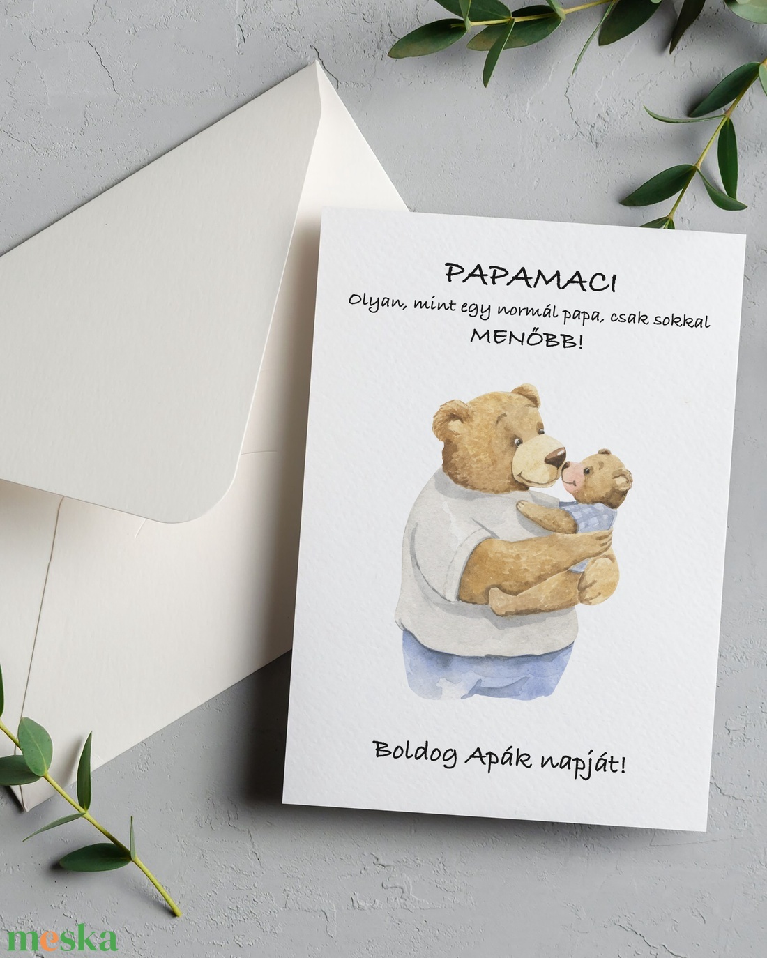 Vicces Apák napi ajándék papának, nagypapának, képeslap - otthon & életmód - papír, írószer - ajándékozás kellékei - képeslap, üdvözlőlap - Meska.hu