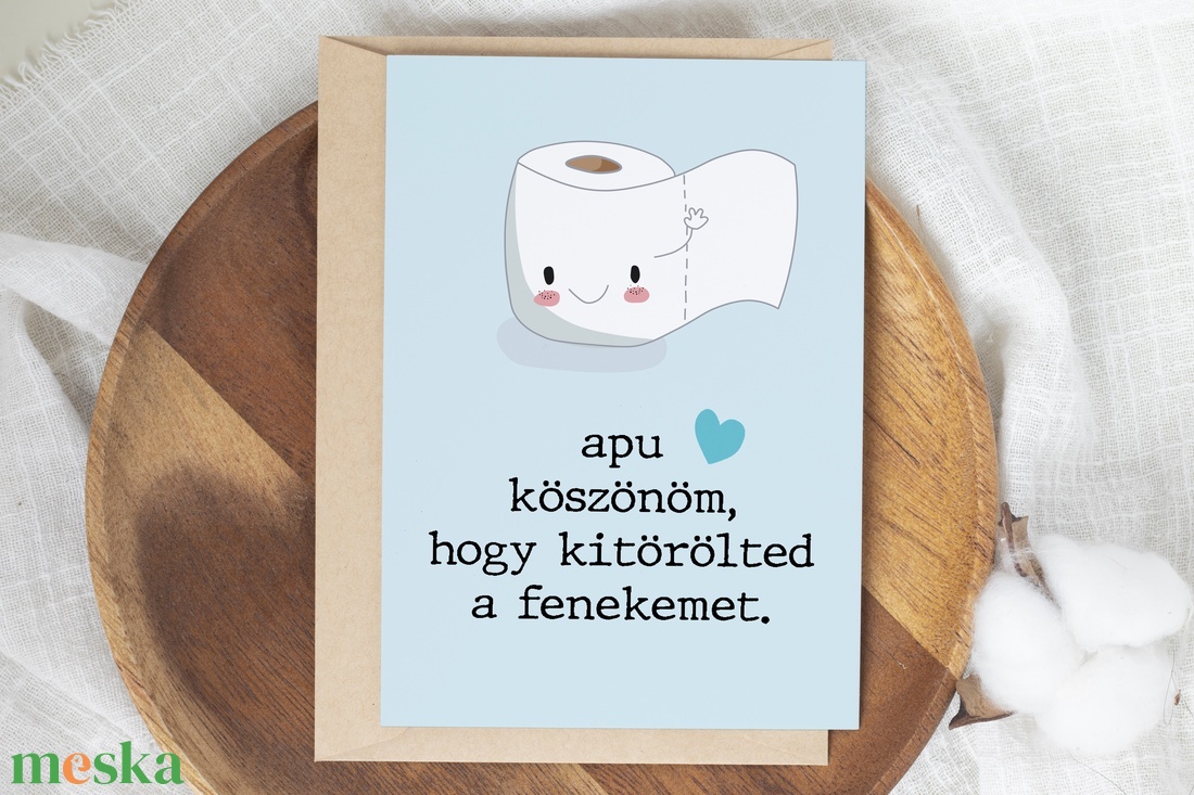 Első Apák napja képeslap, vicces Apák napi ajándék, születésnapi képeslap apukáknak - otthon & életmód - papír, írószer - ajándékozás kellékei - képeslap, üdvözlőlap - Meska.hu