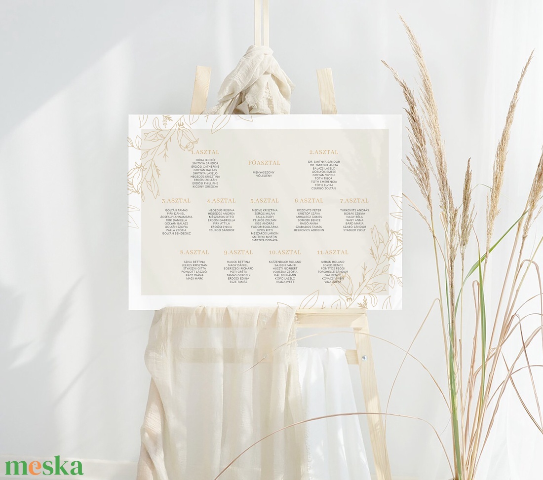 Rose esküvői üdvözlő tábla, vendégköszöntő, vendégváró poszter - esküvő - dekoráció - tábla & jelzés - Meska.hu
