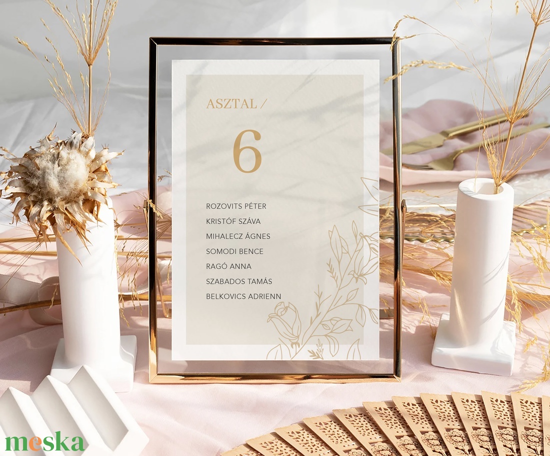 Rose ültetési rend, esküvői kártya szett 9 db - esküvő - dekoráció - tábla & jelzés - Meska.hu