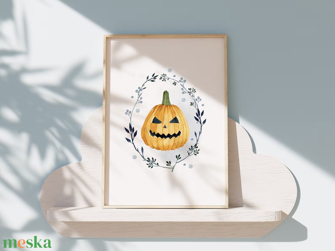 Halloween falikép, tök poszter, őszi kép - otthon & életmód - dekoráció - halloween - halloweeni dekoráció - Meska.hu
