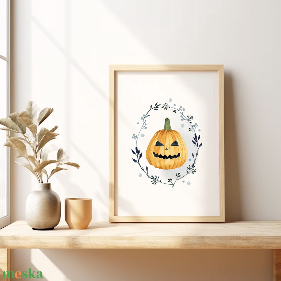 Halloween falikép, tök poszter, őszi kép - otthon & életmód - dekoráció - halloween - halloweeni dekoráció - Meska.hu