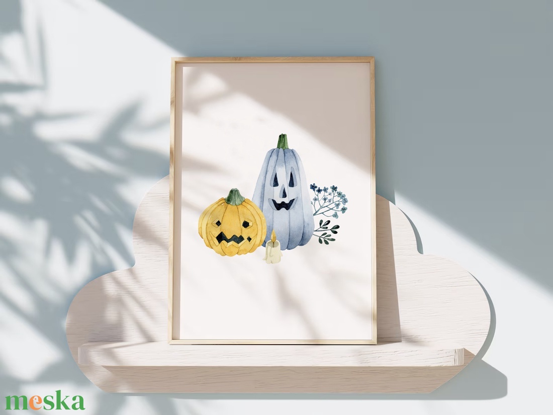 Halloween falikép, tök poszter, őszi kép - otthon & életmód - dekoráció - halloween - halloweeni dekoráció - Meska.hu
