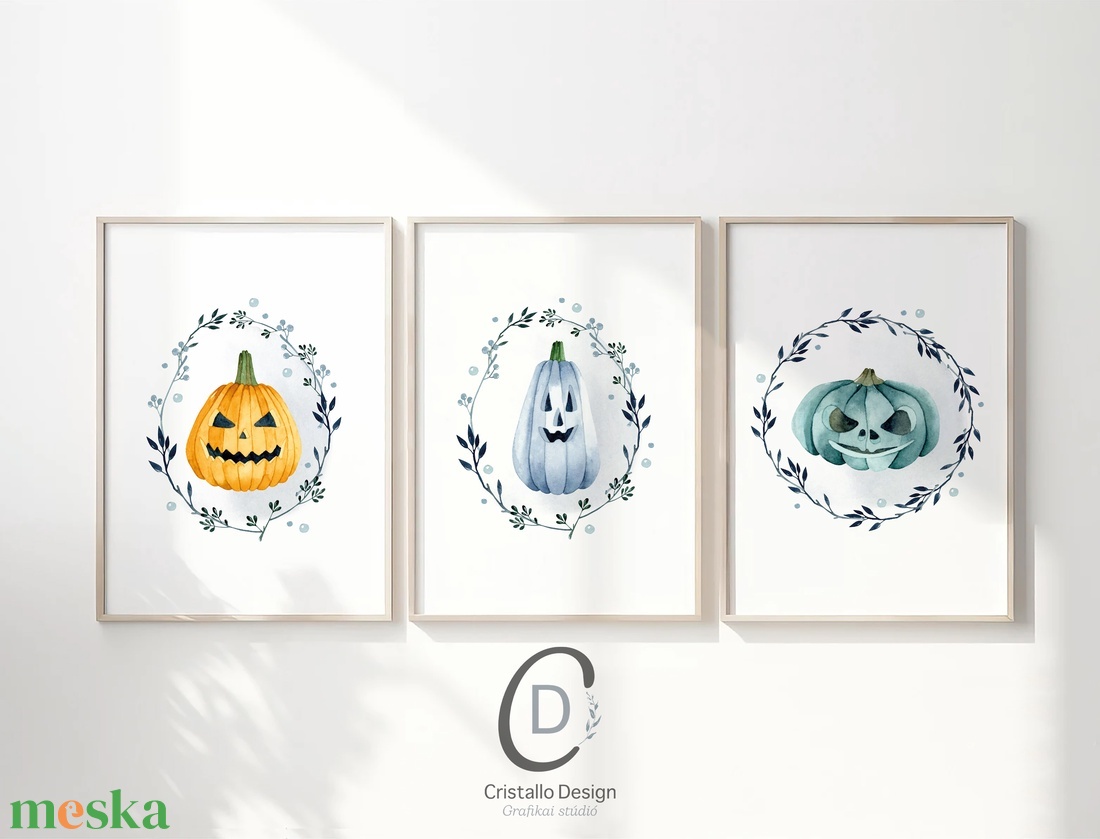 Halloween falikép, tök poszter, őszi kép - otthon & életmód - dekoráció - halloween - halloweeni dekoráció - Meska.hu