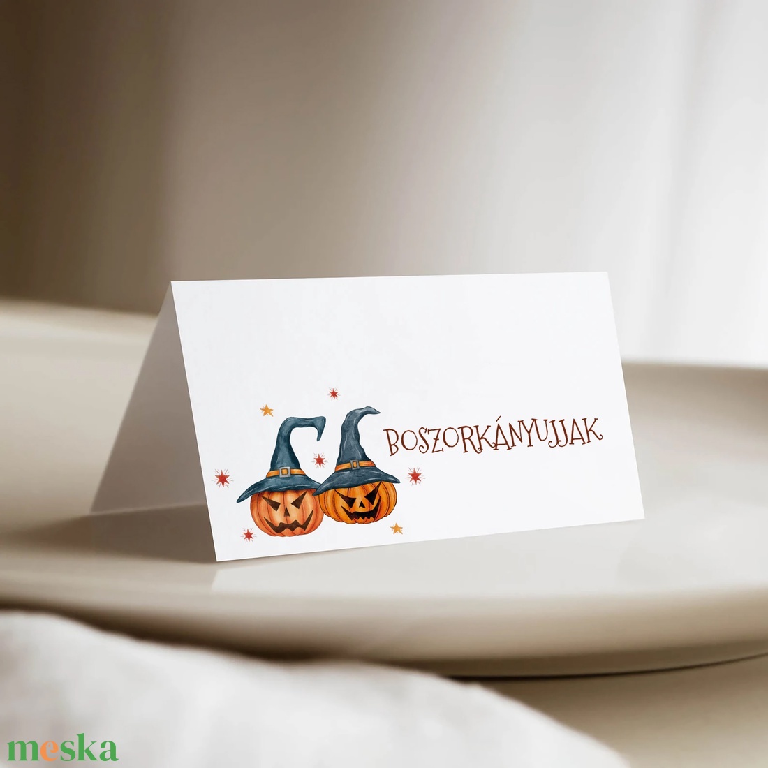 Halloween menükártya, ételcímke, svédasztal ételkártya, töklámpás - otthon & életmód - dekoráció - halloween - halloweeni dekoráció - Meska.hu