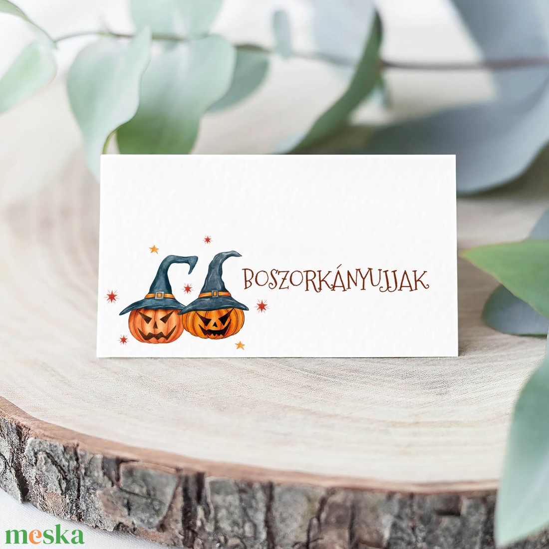 Halloween menükártya, ételcímke, svédasztal ételkártya, töklámpás - otthon & életmód - dekoráció - halloween - halloweeni dekoráció - Meska.hu