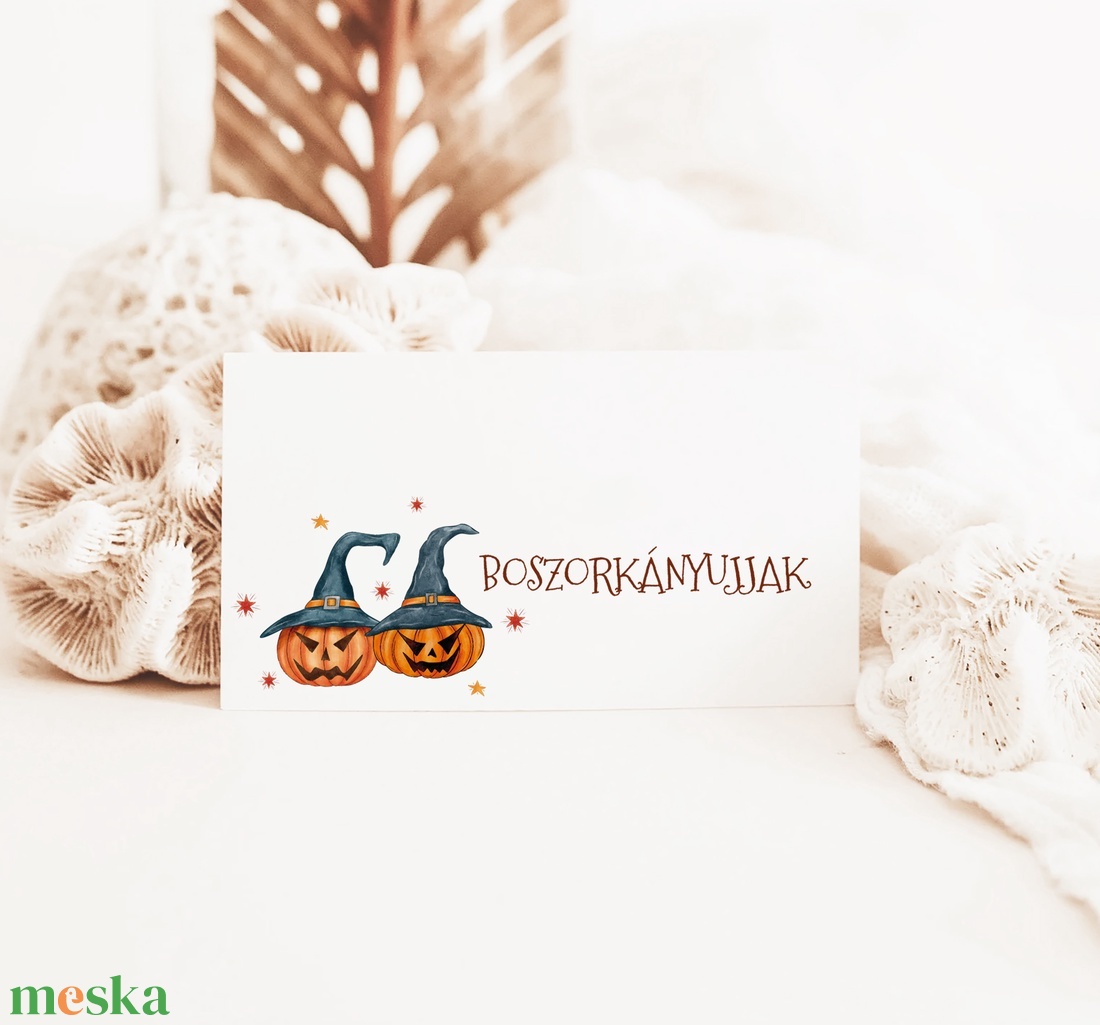 Halloween menükártya, ételcímke, svédasztal ételkártya, töklámpás - otthon & életmód - dekoráció - halloween - halloweeni dekoráció - Meska.hu