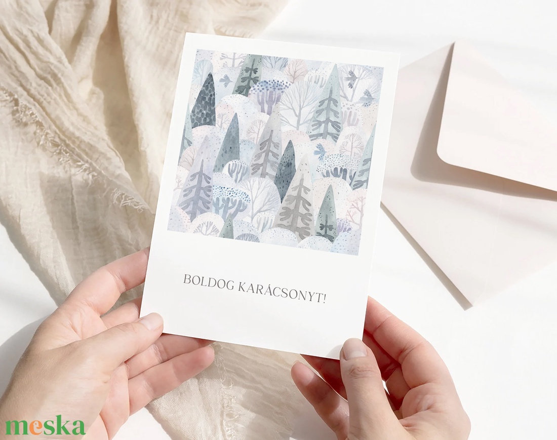 Wintertale karácsonyi képeslap, üdvözlőlap - karácsony - karácsonyi ajándékozás - karácsonyi képeslap, üdvözlőlap, ajándékkísérő - Meska.hu