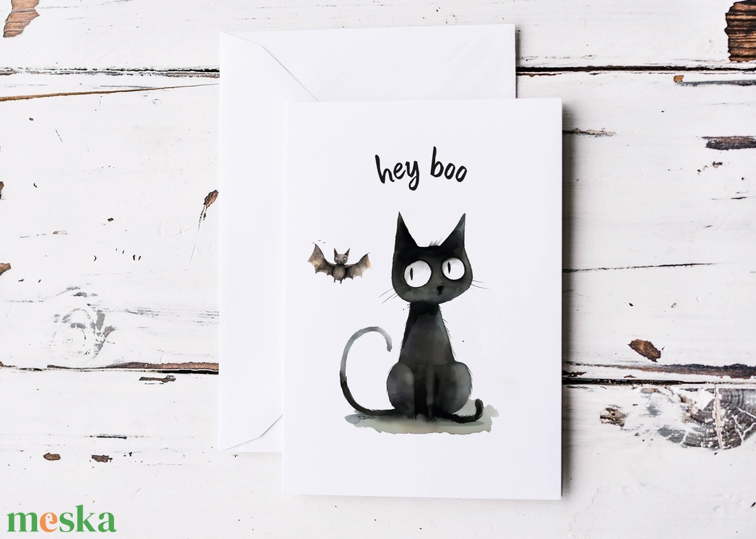 Hey Boo Halloween képeslap, macskás üdvözlőlap, ajándékkísérő szett 4 db - otthon & életmód - dekoráció - halloween - halloweeni meghívó, képeslap, ajándékkísérő - Meska.hu Hey Boo Halloween képeslap, macskás üdvözlőlap, ajándékkísérő szett 4 db - otthon & életmód - dekoráció - halloween - halloweeni meghívó, képeslap, ajándékkísérő - Meska.hu