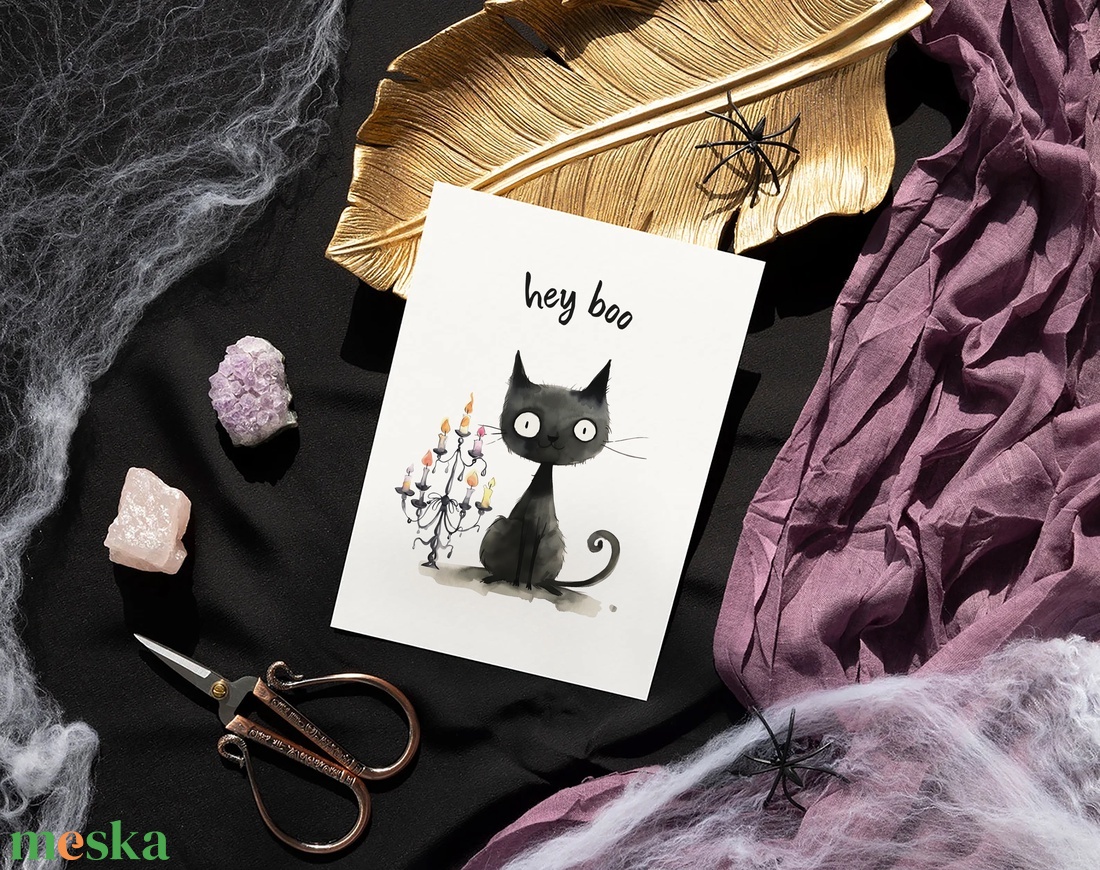 Hey Boo Halloween képeslap, macskás üdvözlőlap, ajándékkísérő szett 4 db - otthon & életmód - dekoráció - halloween - halloweeni meghívó, képeslap, ajándékkísérő - Meska.hu Hey Boo Halloween képeslap, macskás üdvözlőlap, ajándékkísérő szett 4 db - otthon & életmód - dekoráció - halloween - halloweeni meghívó, képeslap, ajándékkísérő - Meska.hu