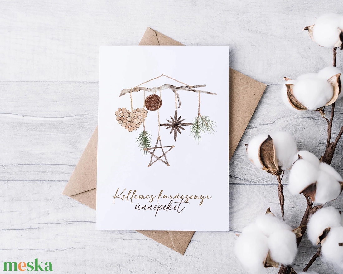 Rustic karácsonyi képeslap, üdvözlőlap, ajándékkísérő szett 3 db - karácsony - karácsonyi ajándékozás - karácsonyi képeslap, üdvözlőlap, ajándékkísérő - Meska.hu