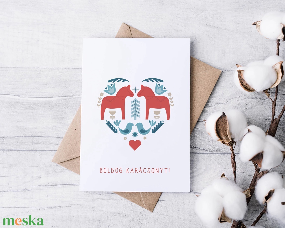 Karácsonyi képeslap, üdvözlőlap, skandináv ajándékkísérő - karácsony - karácsonyi ajándékozás - karácsonyi képeslap, üdvözlőlap, ajándékkísérő - Meska.hu