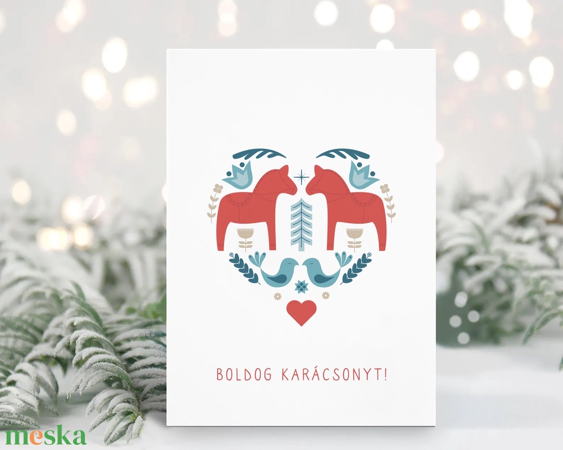Karácsonyi képeslap, üdvözlőlap, skandináv ajándékkísérő - karácsony - karácsonyi ajándékozás - karácsonyi képeslap, üdvözlőlap, ajándékkísérő - Meska.hu