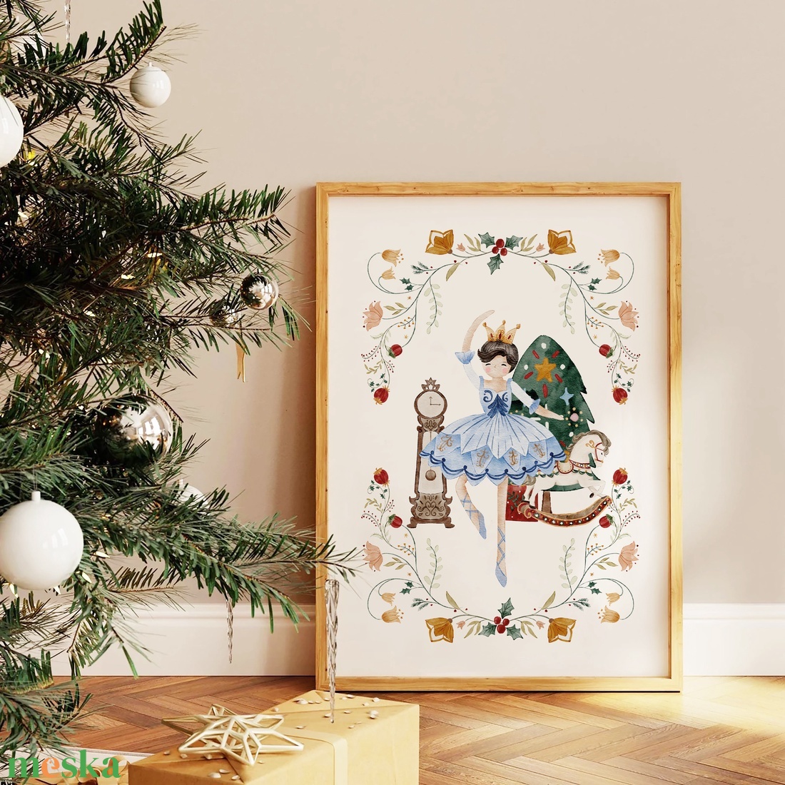 Diótörő karácsonyi falikép, poszter, dekoráció - karácsony - karácsonyi lakásdekoráció - karácsonyi lakásdíszek - Meska.hu