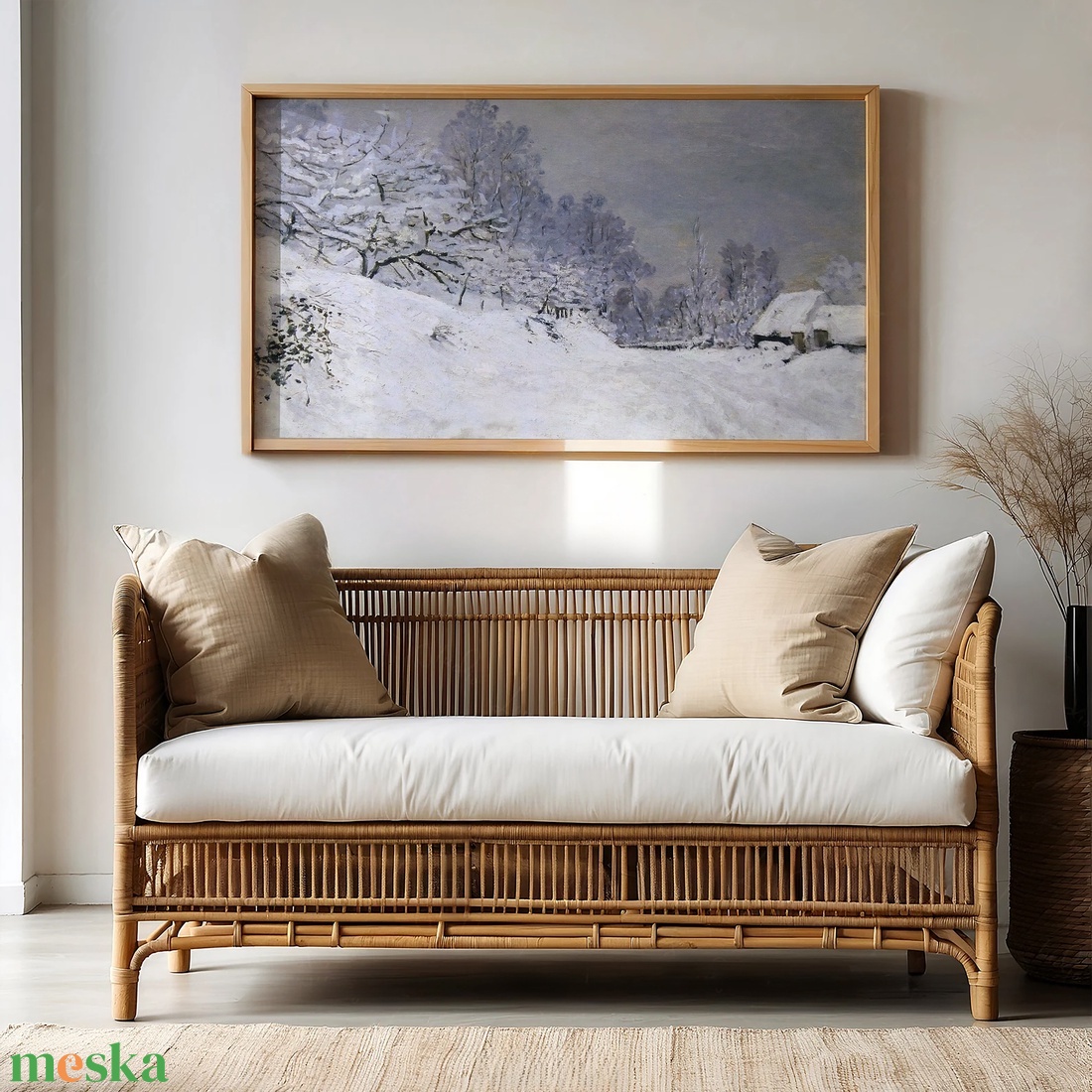 Monet festmény, karácsonyi dekoráció, Samsung Frame TV kép, digitális - karácsony - karácsonyi lakásdekoráció - karácsonyi lakásdíszek - Meska.hu