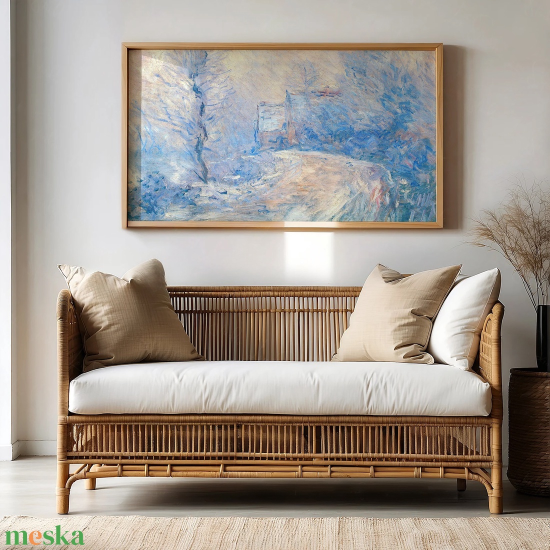 Monet festmény, karácsonyi dekoráció, Samsung Frame TV kép, digitális - karácsony - karácsonyi lakásdekoráció - karácsonyi lakásdíszek - Meska.hu