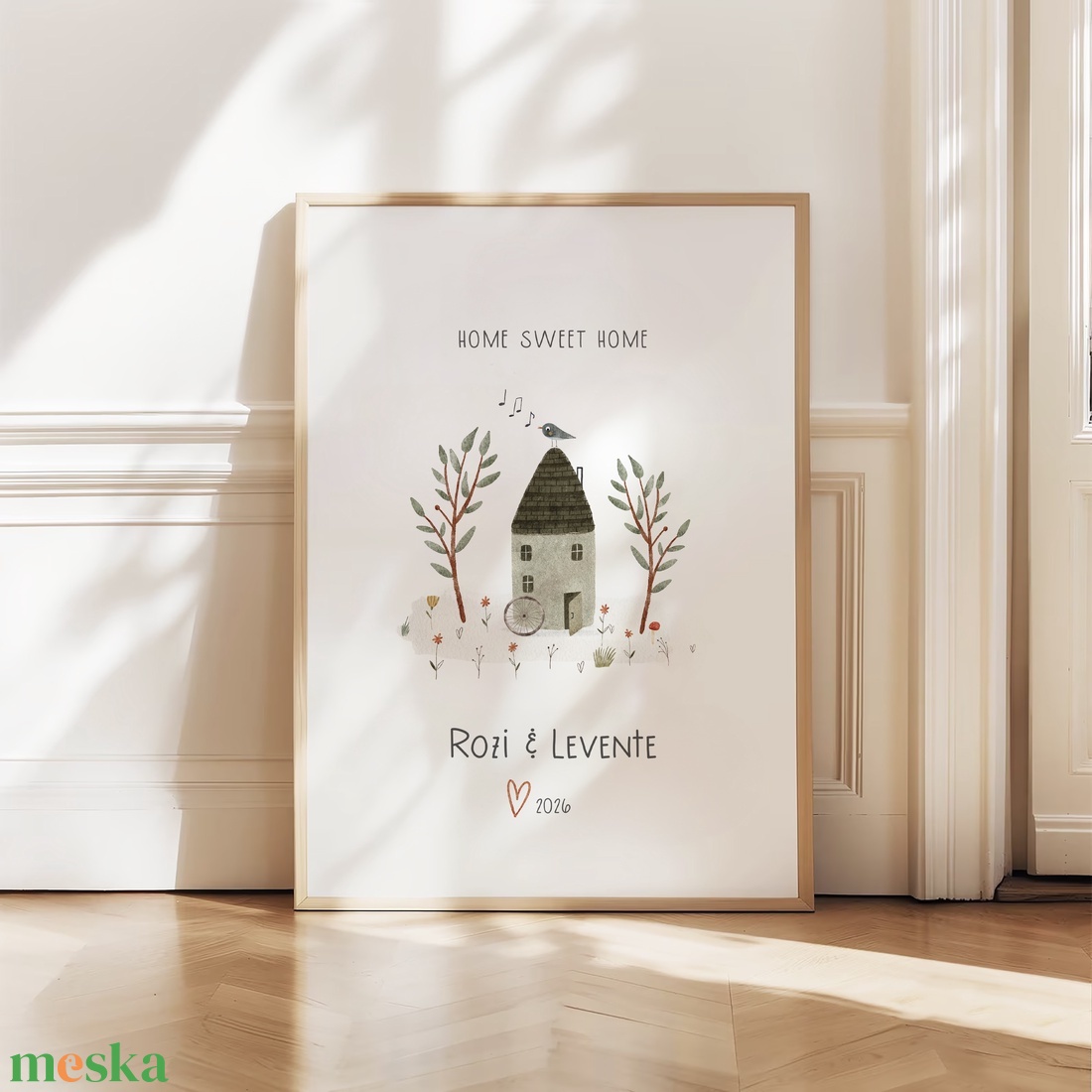 Személyre szóló házavató, lakásavató kép, nászajándék, névre szoló páros, évfordulós ajándék, home sweet home - otthon & életmód - dekoráció - kép & falikép - poszter - Meska.hu