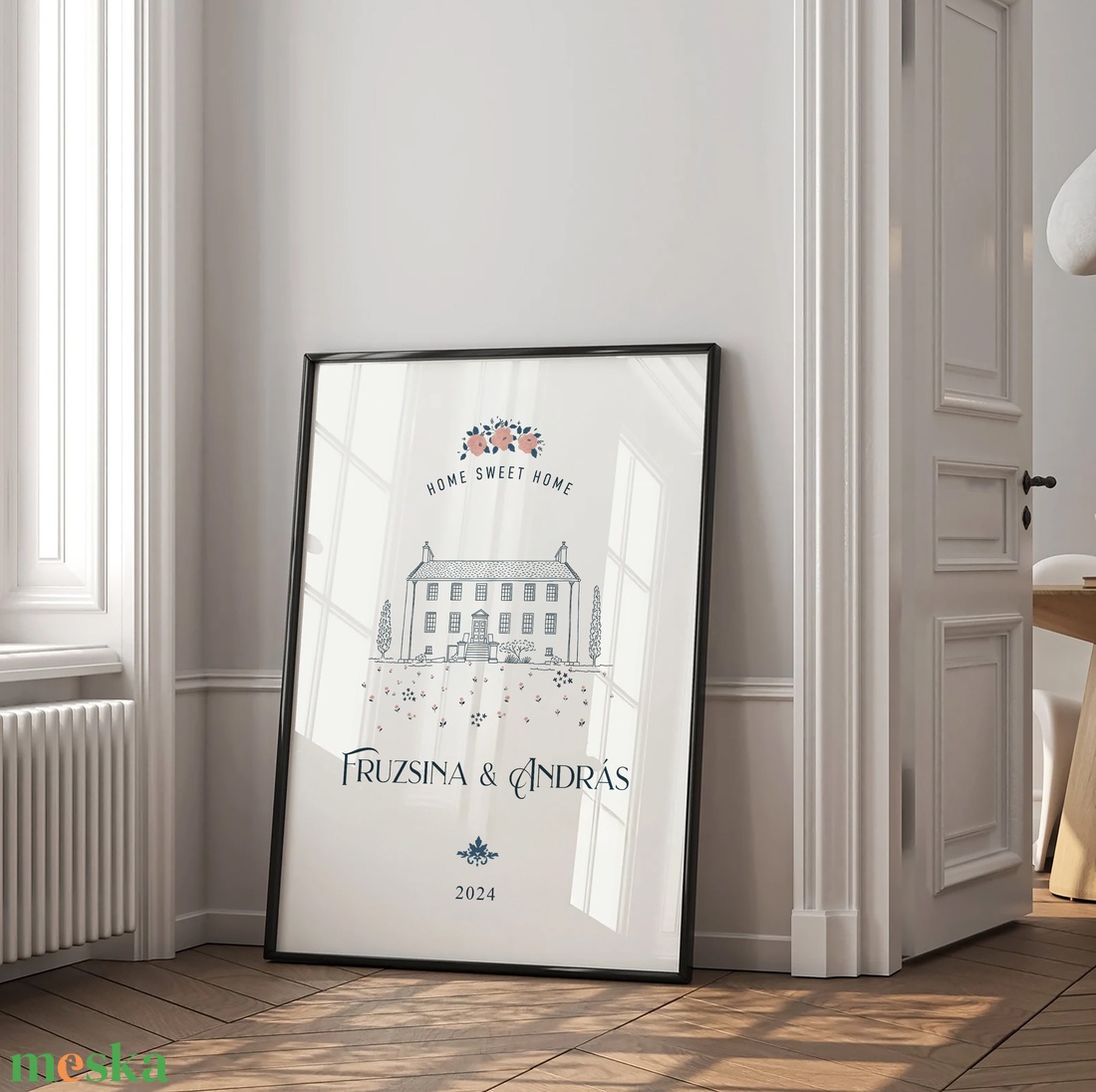 Személyre szóló házavató, lakásavató kép, nászajándék, évfordulós, páros ajándék, home sweet home poszter - otthon & életmód - dekoráció - kép & falikép - poszter - Meska.hu
