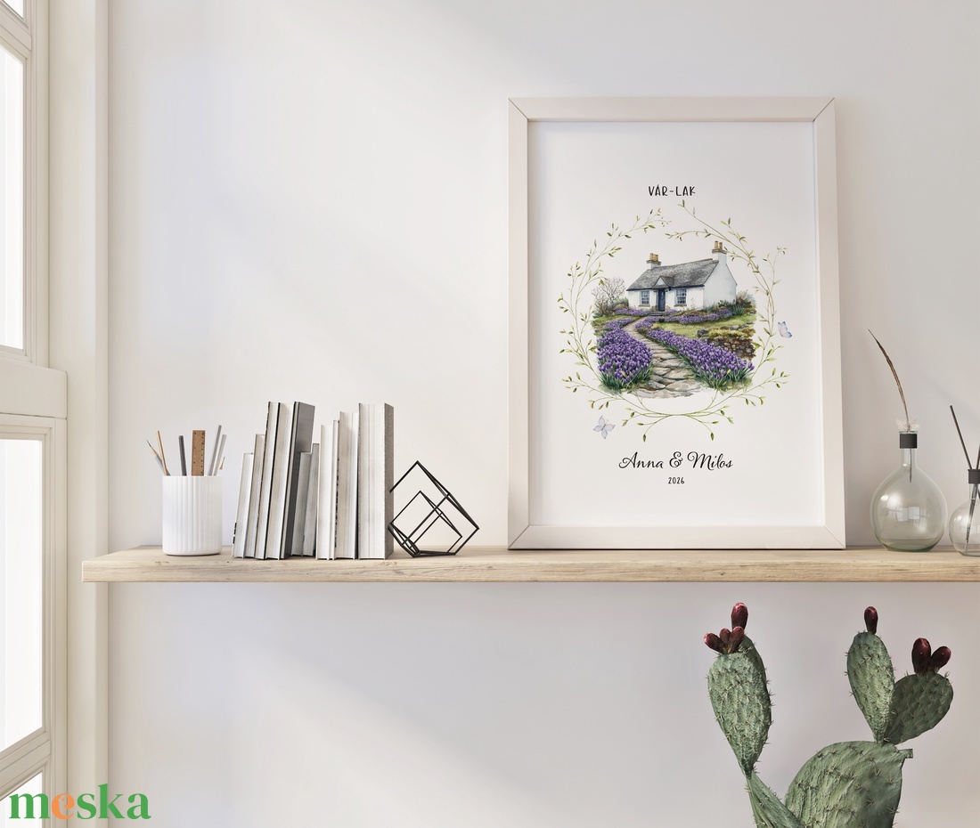 Személyre szóló házavató poszter, lakásavató kép, nászajándék, névre szoló páros, évfordulós ajándék, home sweet home - otthon & életmód - dekoráció - kép & falikép - poszter - Meska.hu