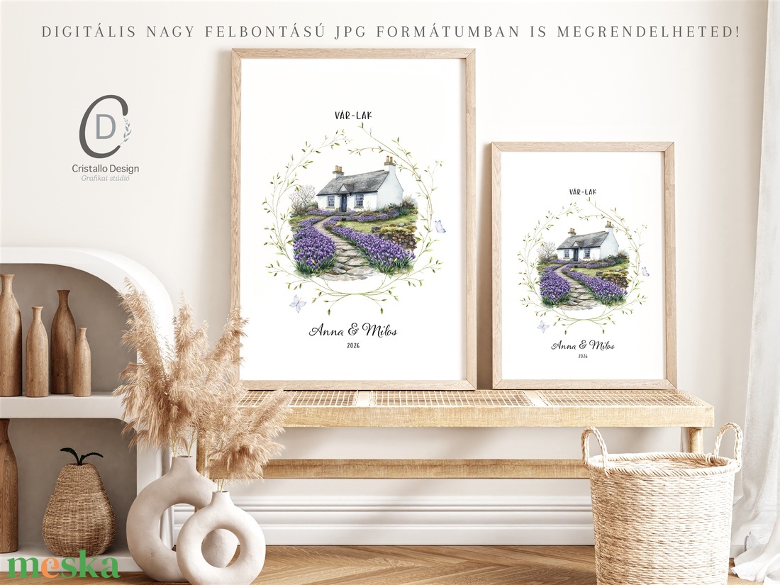 Személyre szóló házavató poszter, lakásavató kép, nászajándék, névre szoló páros, évfordulós ajándék, home sweet home - otthon & életmód - dekoráció - kép & falikép - poszter - Meska.hu
