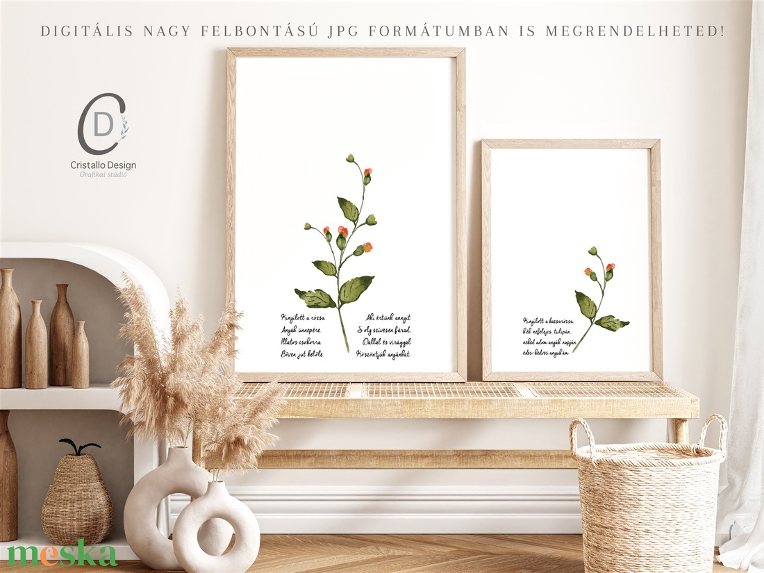 Anyák napi ajándék, egyedi kézlenyomatos poszter, verses ajándék - otthon & életmód - dekoráció - kép & falikép - poszter - Meska.hu