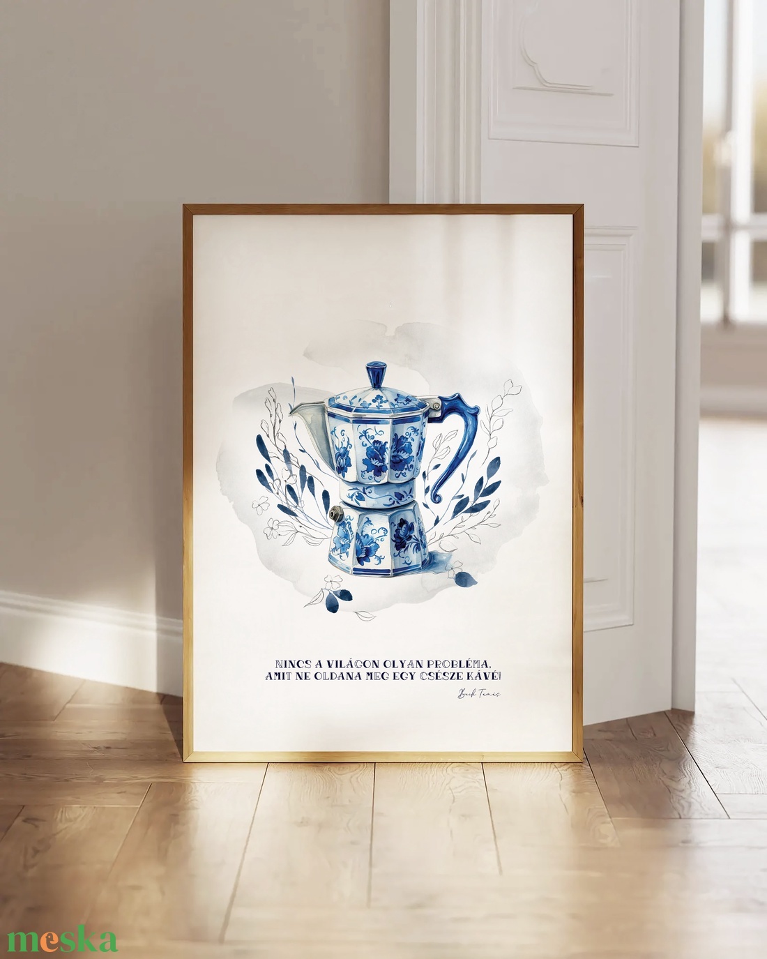 Moka Pot eszpresszó poszter, kávés konyhai fali dekoráció - otthon & életmód - dekoráció - kép & falikép - poszter - Meska.hu