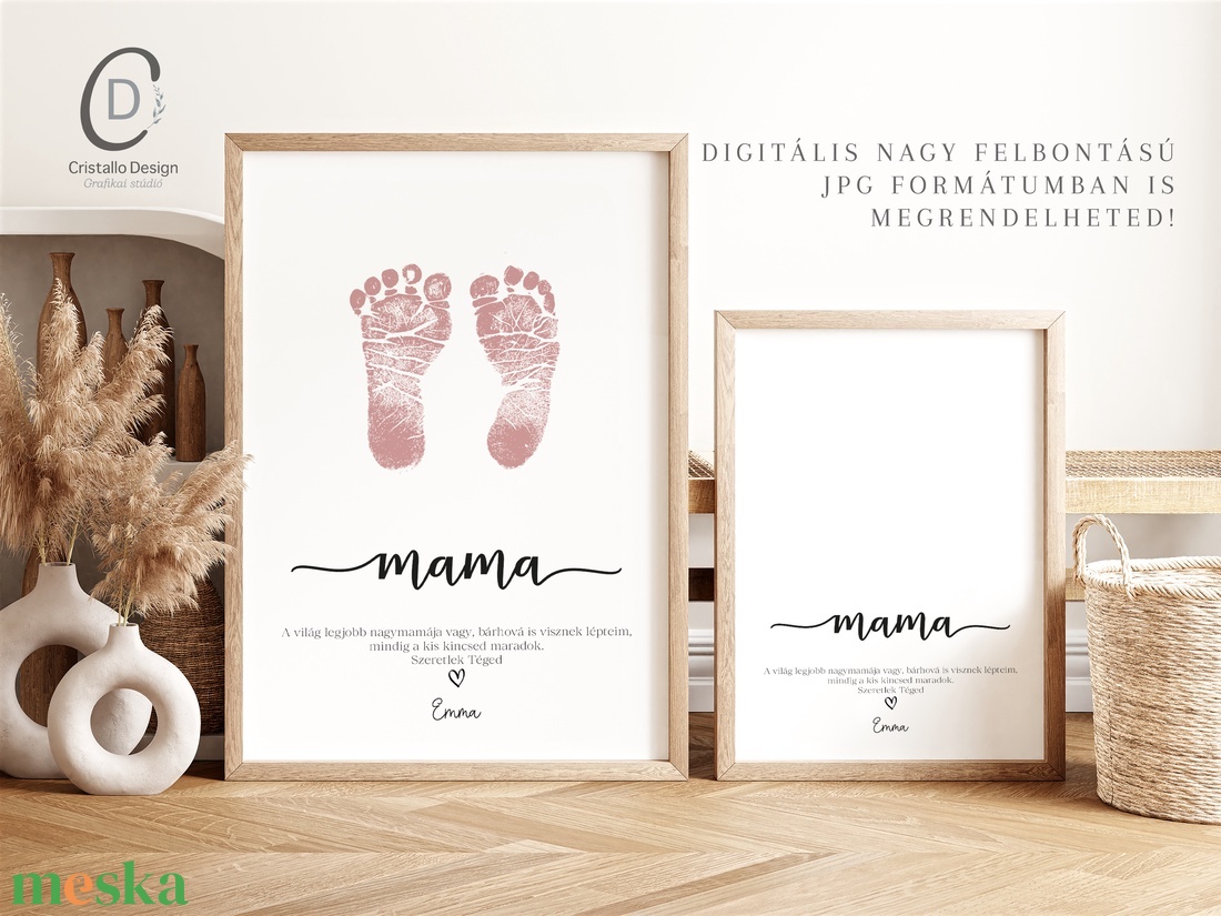 Legjobb nagymama vagy nagypapa, anyák és apák napi ajándék, megérkeztem baba poszter - otthon & életmód - dekoráció - kép & falikép - poszter - Meska.hu