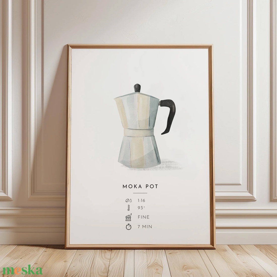 Moka pot poszter, konyhai fali dekoráció,  kávéfőző kép - otthon & életmód - dekoráció - kép & falikép - poszter - Meska.hu