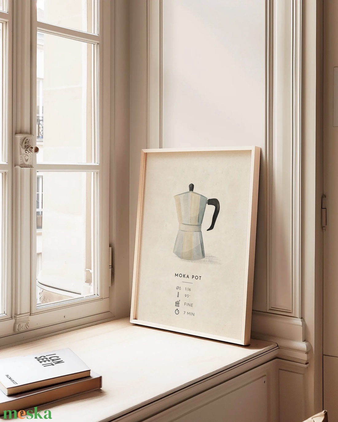 Moka pot poszter, konyhai fali dekoráció,  kávéfőző kép - otthon & életmód - dekoráció - kép & falikép - poszter - Meska.hu