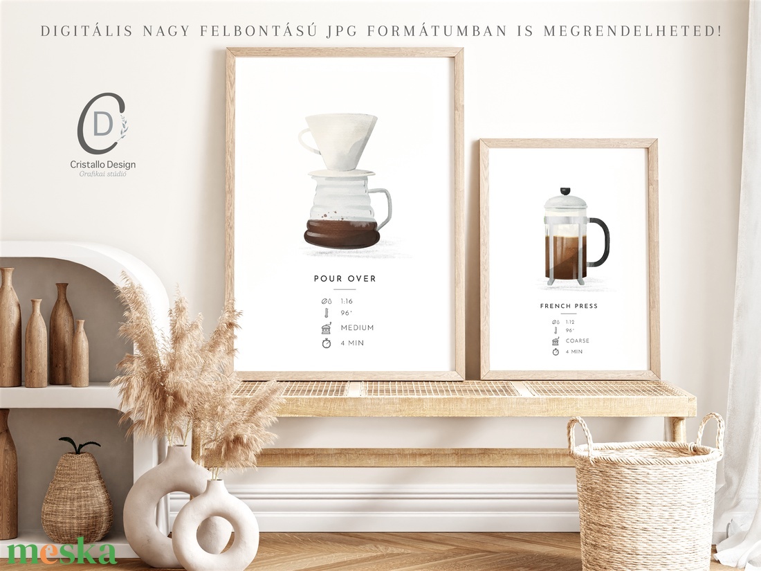 Kávéfőző poszter, konyhai fali dekoráció,  kávé kép - otthon & életmód - dekoráció - kép & falikép - poszter - Meska.hu