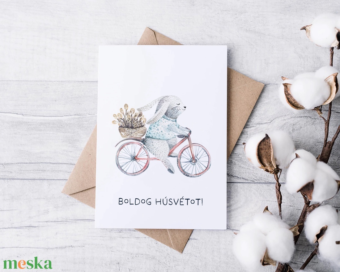 Húsvéti képeslap, nyuszis üdvözlőlapok, ajándékkísérő szett 3 db - otthon & életmód - papír, írószer - ajándékozás kellékei - képeslap, üdvözlőlap - Meska.hu