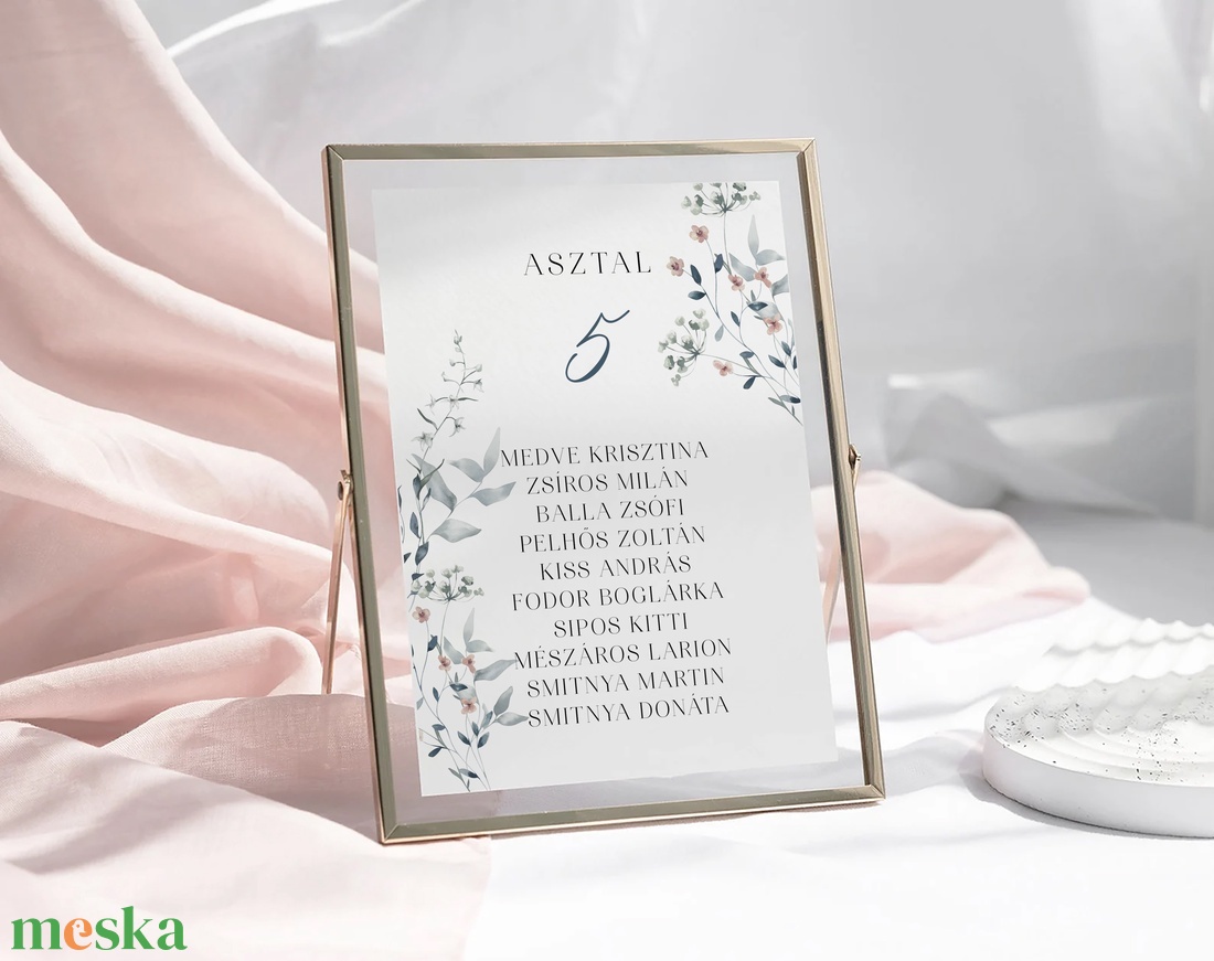Meadow ültetési rend, esküvői kártya szett 9 db - esküvő - meghívó & kártya - ültetési rend - Meska.hu