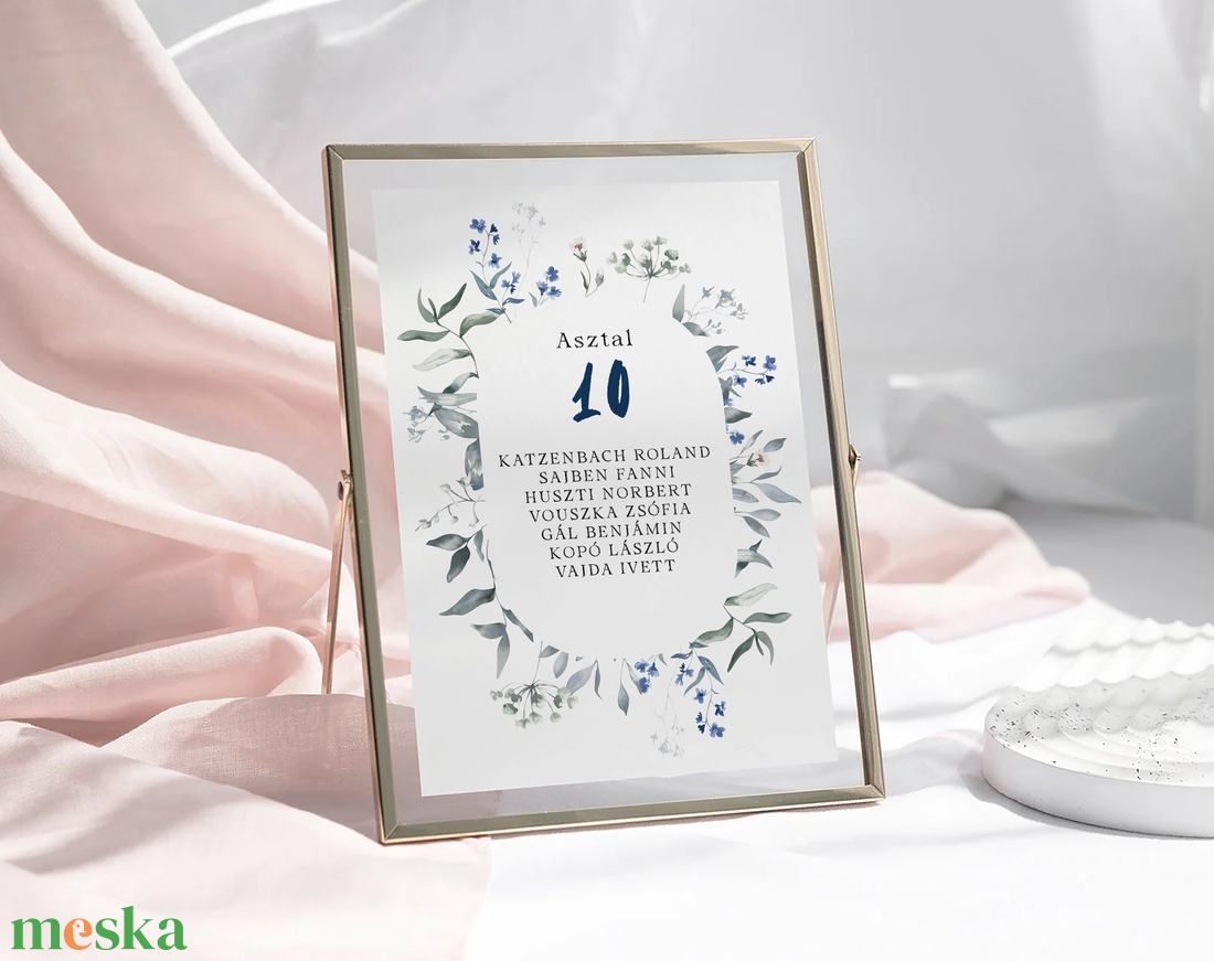 Vadvirágos ültetési rend, esküvői kártya szett 9 db - esküvő - meghívó & kártya - ültetési rend - Meska.hu