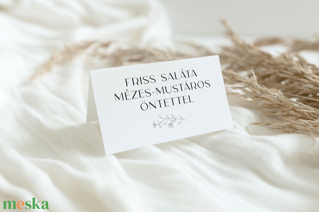Rebeka esküvői ültetőkártya, minimal névjegykártya - esküvő - meghívó & kártya - ültetési rend - Meska.hu
