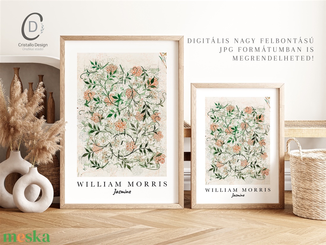William Morris Jasmine plakát, tavaszi falikép, tapétaterv poszter - otthon & életmód - dekoráció - kép & falikép - plakát - Meska.hu