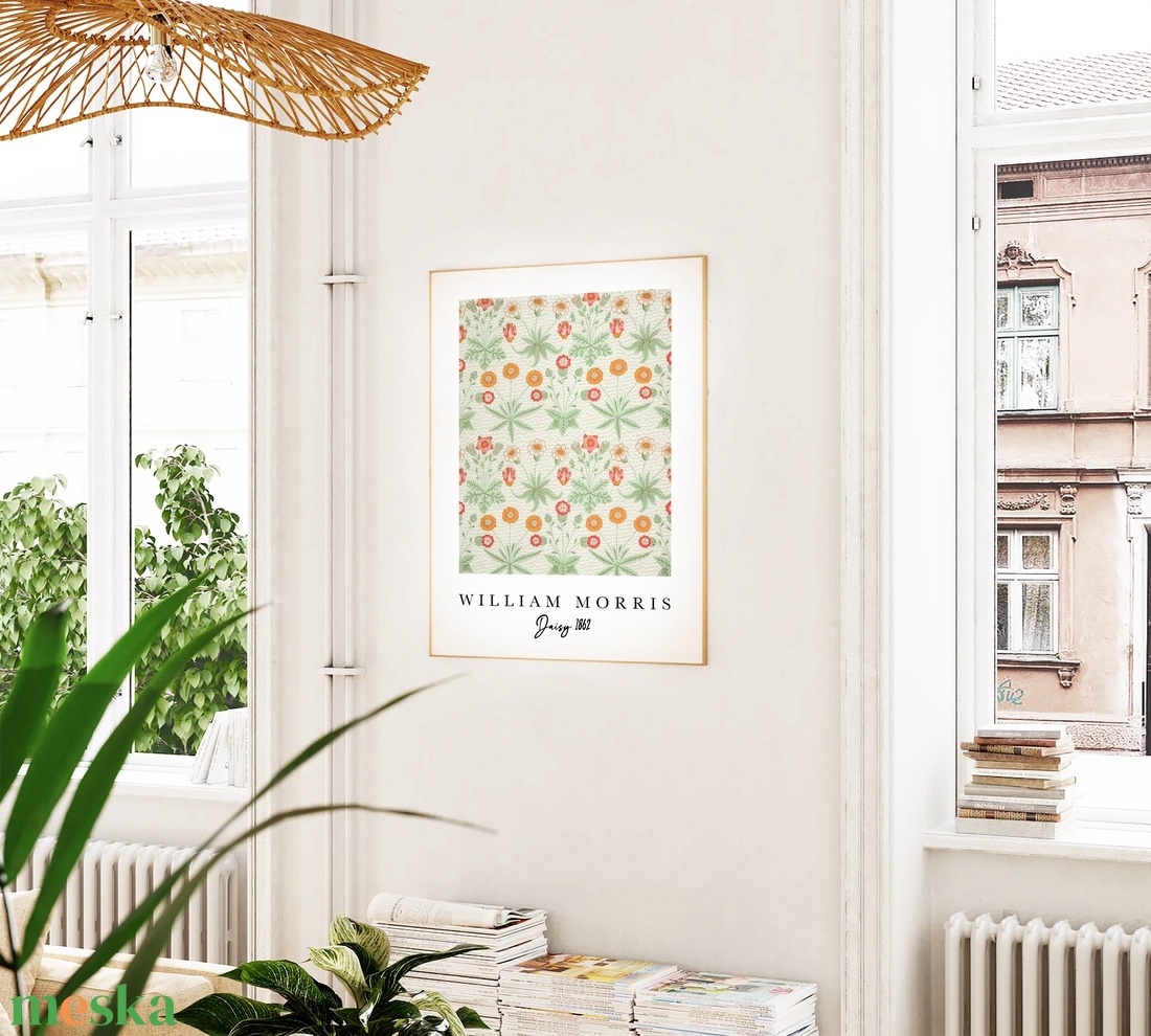 William Morris Daisy plakát, tavaszi falikép, tapétaterv poszter - otthon & életmód - dekoráció - kép & falikép - plakát - Meska.hu