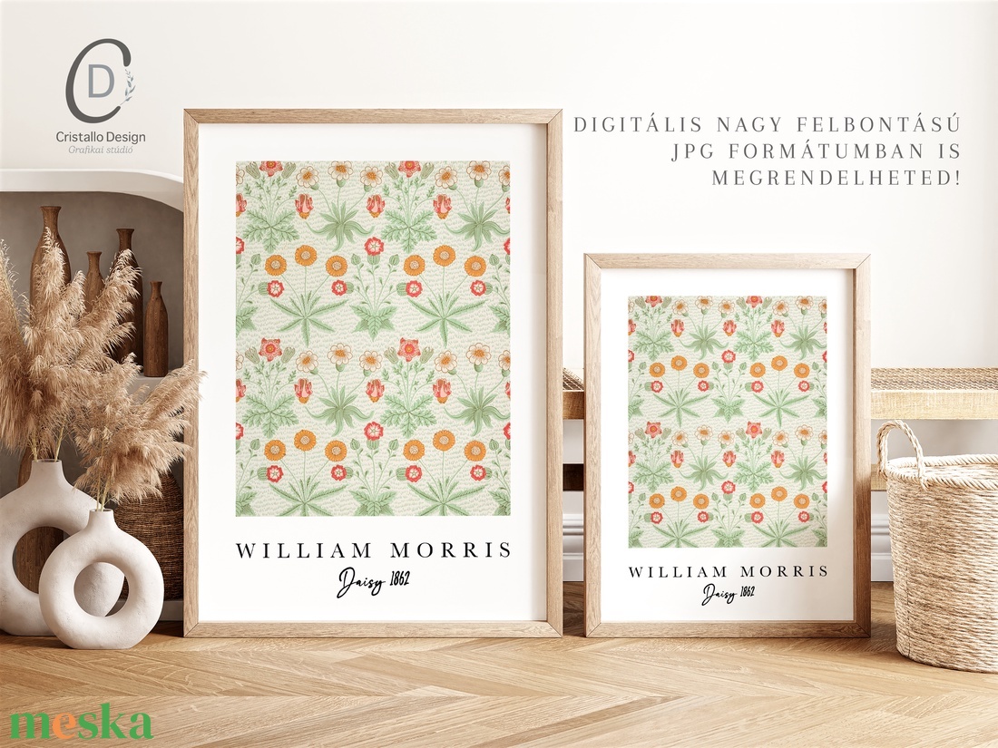 William Morris Daisy plakát, tavaszi falikép, tapétaterv poszter - otthon & életmód - dekoráció - kép & falikép - plakát - Meska.hu