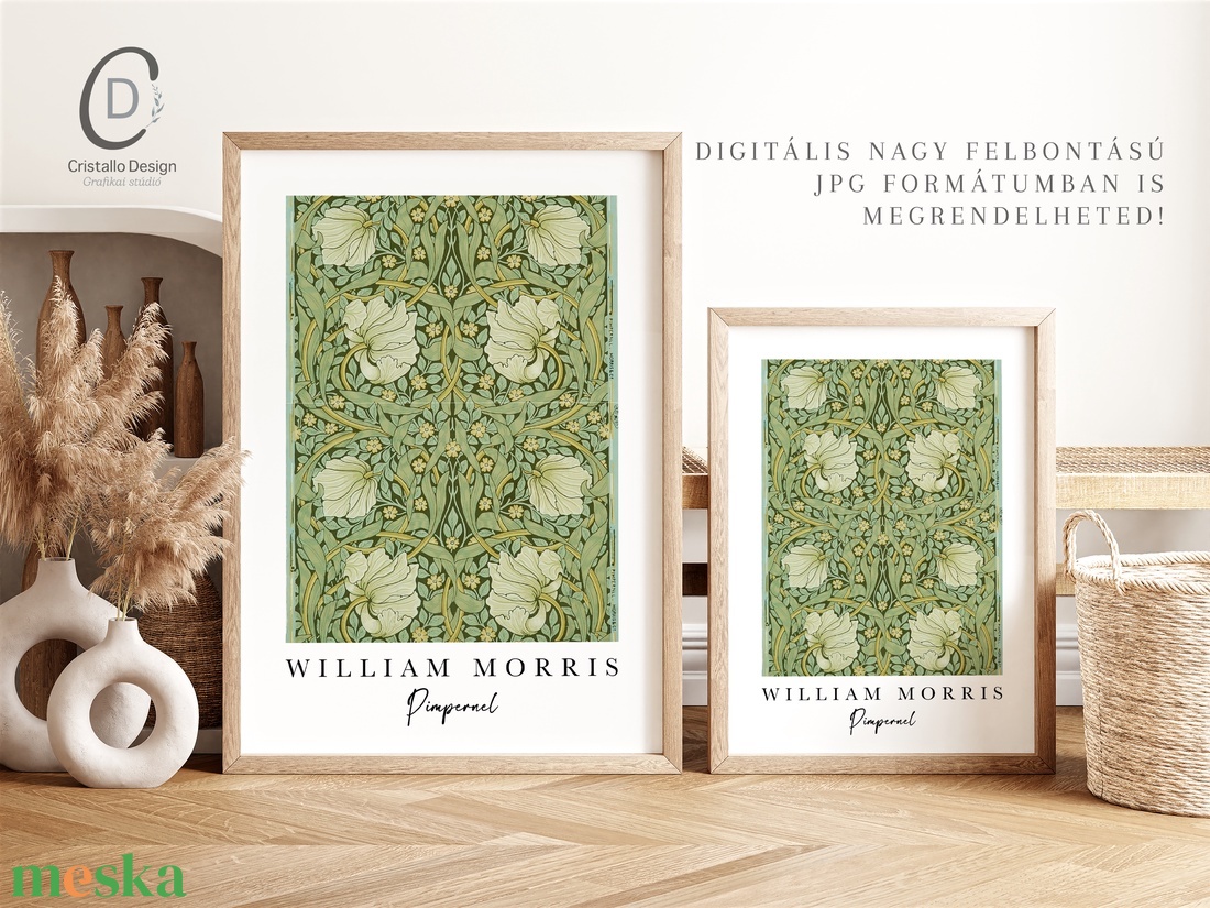 William Morris Pimpernel plakát, tavaszi falikép, tapétaterv poszter - otthon & életmód - dekoráció - kép & falikép - plakát - Meska.hu