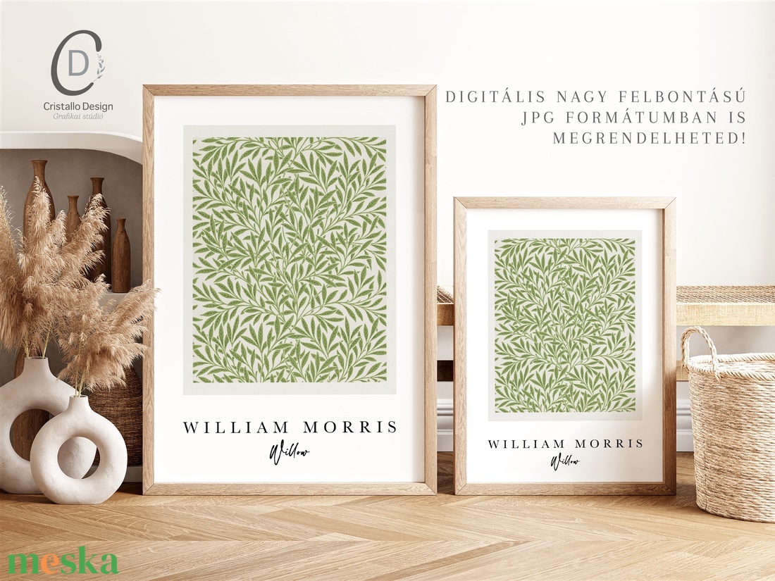 William Morris Willow plakát, tavaszi falikép, tapétaterv poszter - otthon & életmód - dekoráció - kép & falikép - plakát - Meska.hu