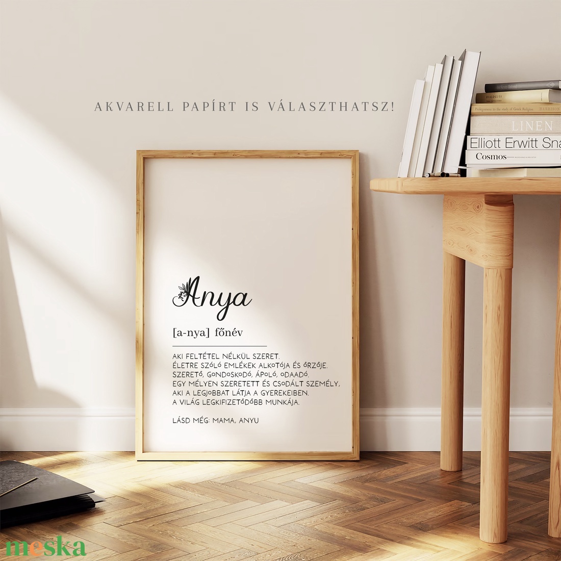 Legjobb anya definíciós poszter, az anya szó kedves meghatározása, anyák napi ajándék - otthon & életmód - dekoráció - kép & falikép - plakát - Meska.hu