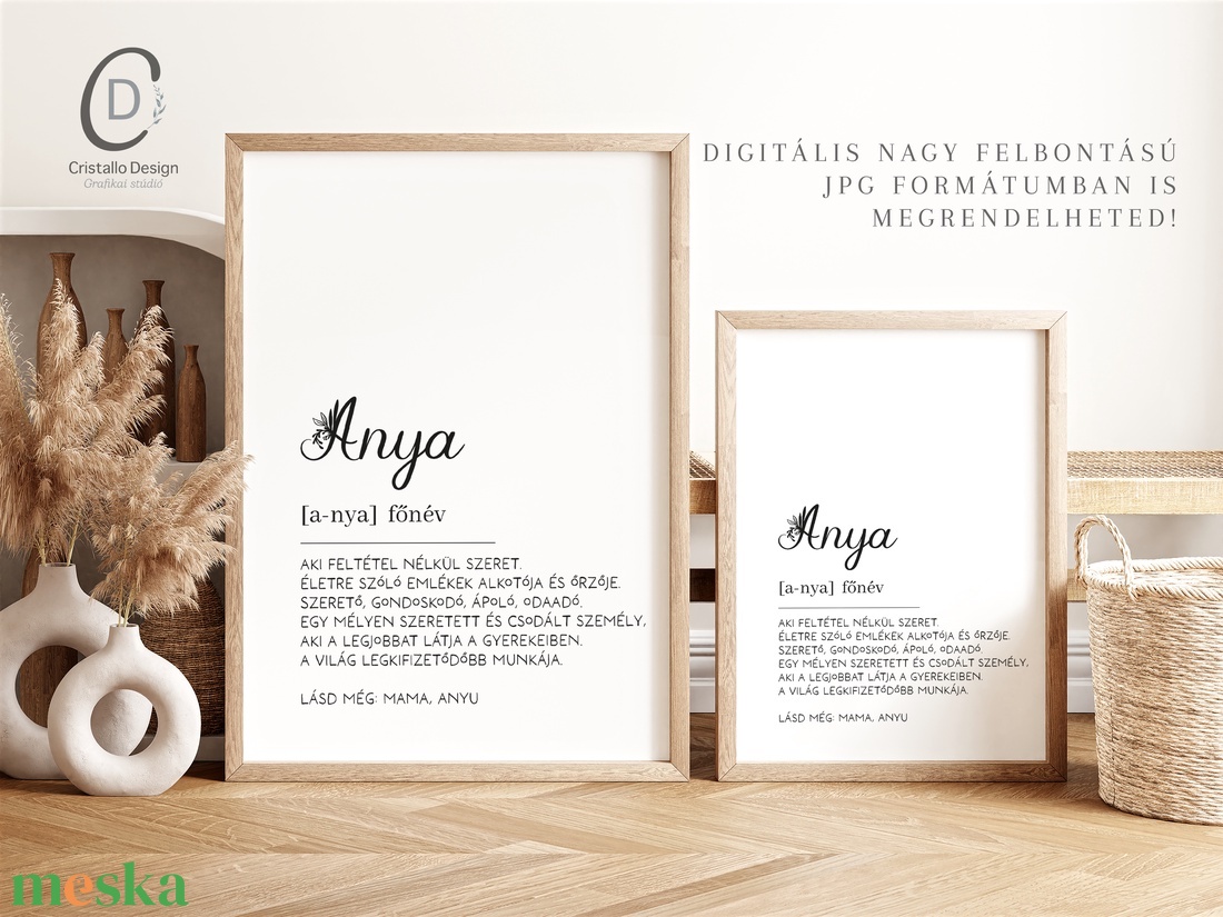 Legjobb anya definíciós poszter, az anya szó kedves meghatározása, anyák napi ajándék - otthon & életmód - dekoráció - kép & falikép - plakát - Meska.hu