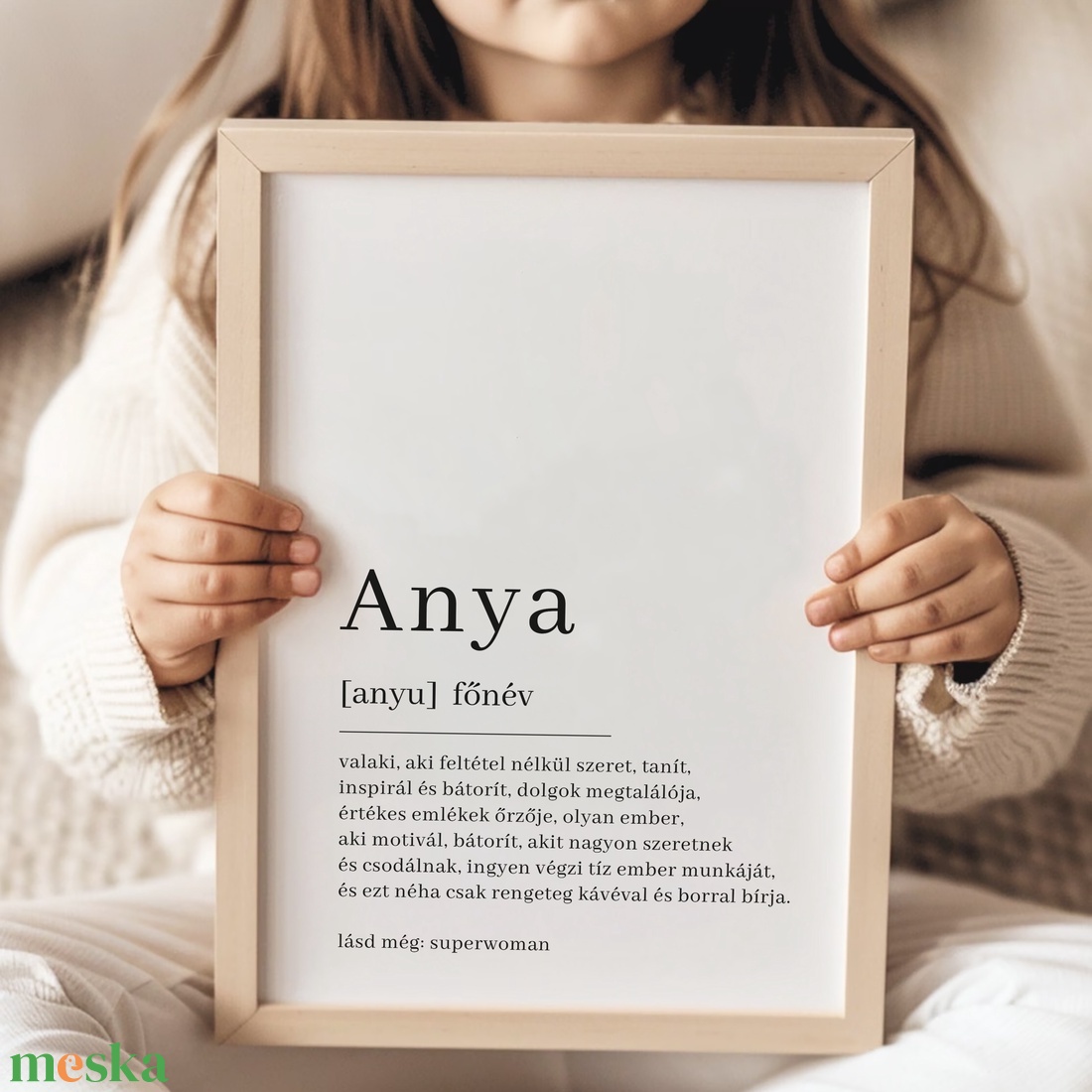 Legjobb anya definíciós poszter, az anya szó vicces meghatározása, anyák napi ajándék - otthon & életmód - dekoráció - kép & falikép - poszter - Meska.hu